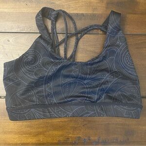 Constantly Varied Gear Black Swirl Patterned Small Sports Bra